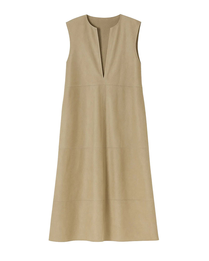 Payton Dress | Taupe Suede