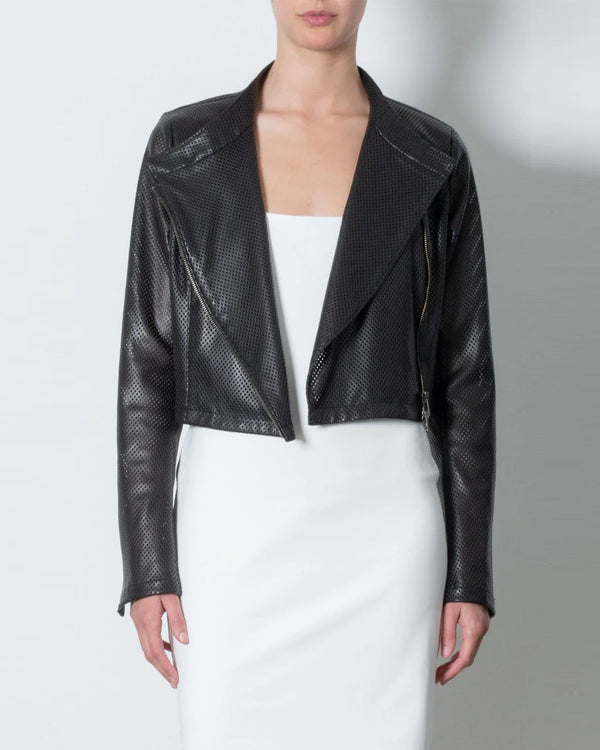 Trent Perforated Jacket | Black