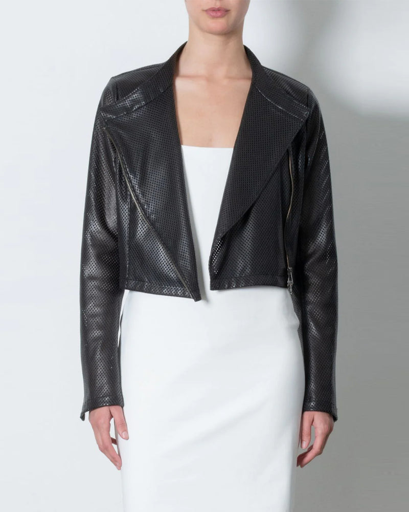 Trent Perforated Jacket | Black