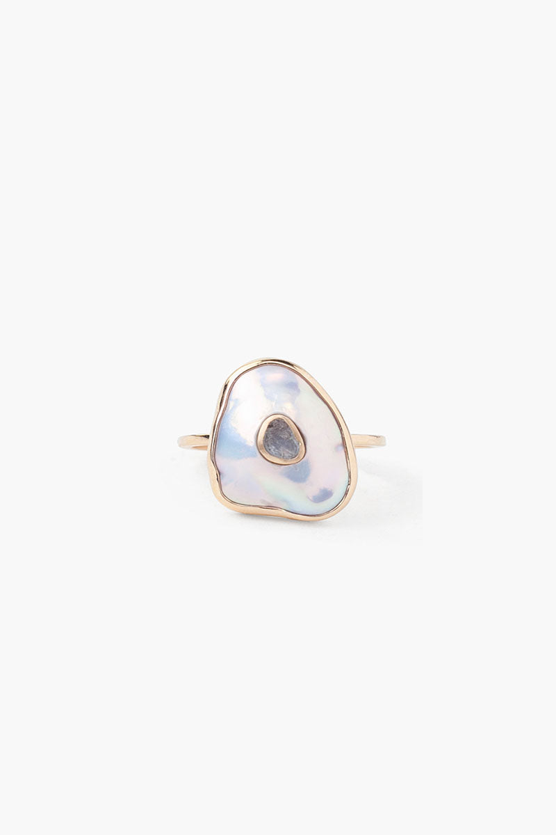 14K Gold Oasis Keshi Pearl Ring