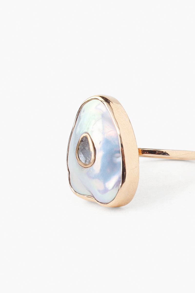 14K Gold Oasis Keshi Pearl Ring