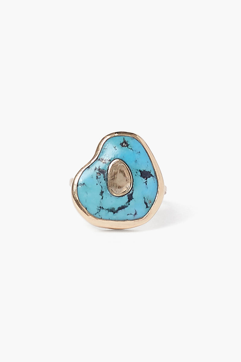 14K Gold Oasis Turquoise Ring