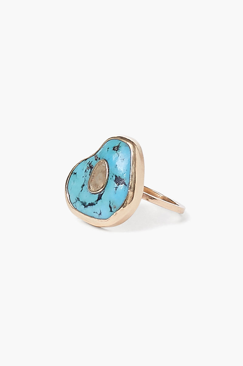 14K Gold Oasis Turquoise Ring