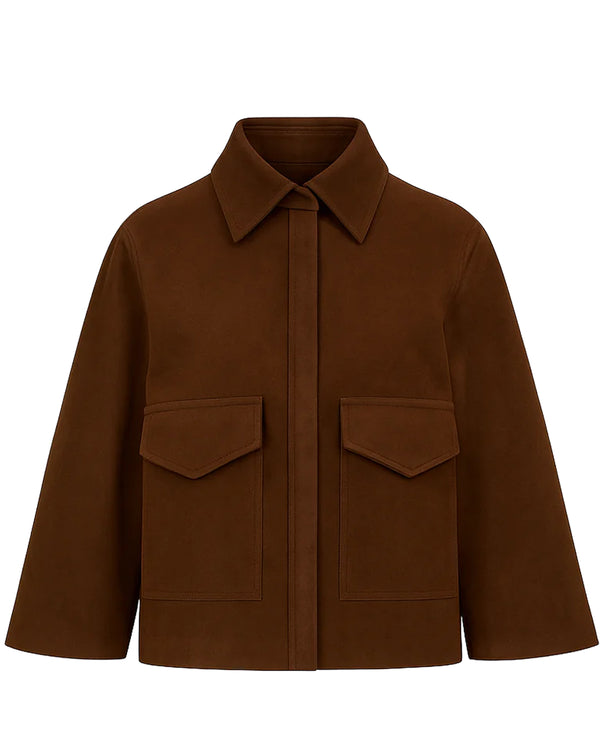 Veda Suede Jacket - Chocolate