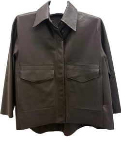 Veda Leather Jacket - Chocolate