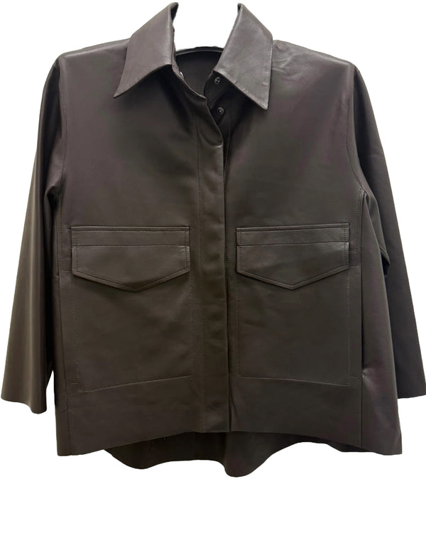 Veda Leather Jacket - Chocolate