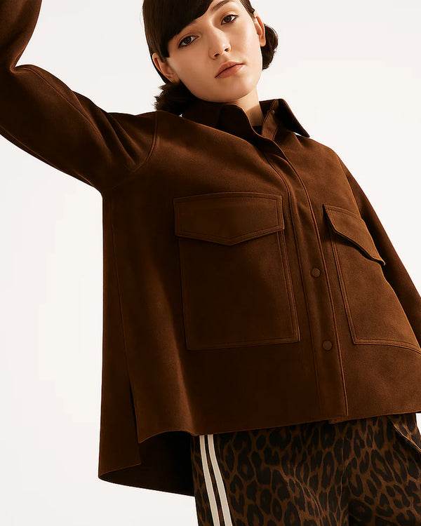 Veda Suede Jacket - Chocolate