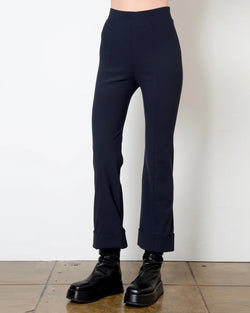 Verdall Cuffed Cropped Flare | Black