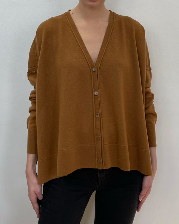 Dropped Shoulder Long Sleeve Cardigan | Vintage Vicune