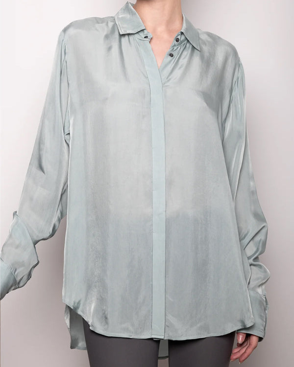 Westmoor Silky Cupro Shirt | Agave