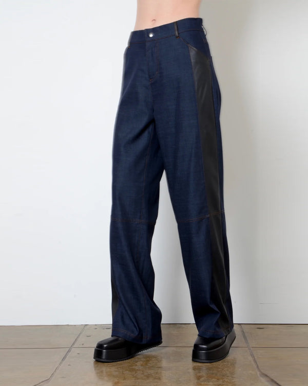 West Eco Denim Parachute Pant | Indigo