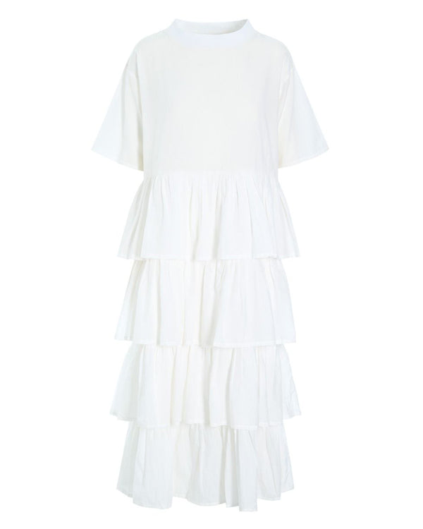 Vellum Voile Dress | White