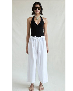 Ramona Poplin Pant | White