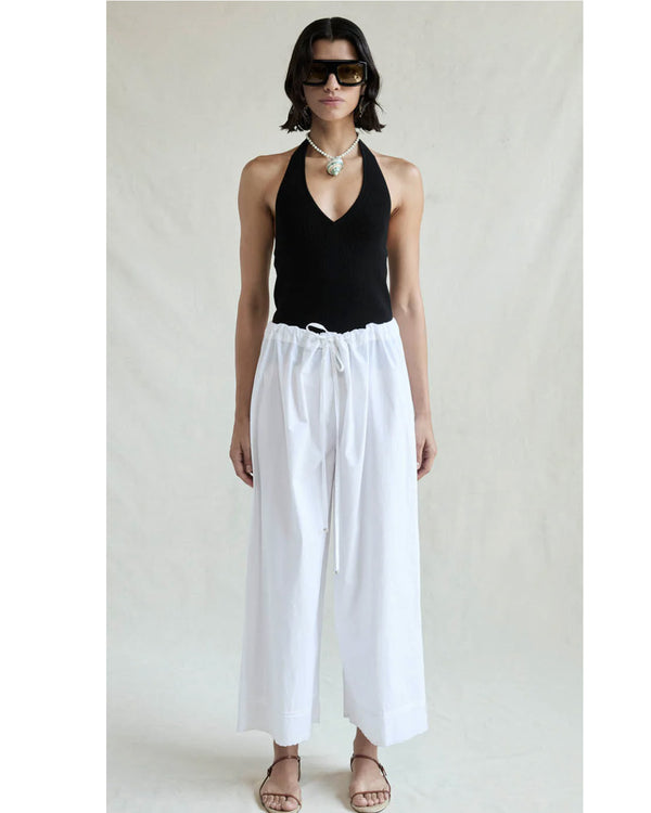Ramona Poplin Pant | White