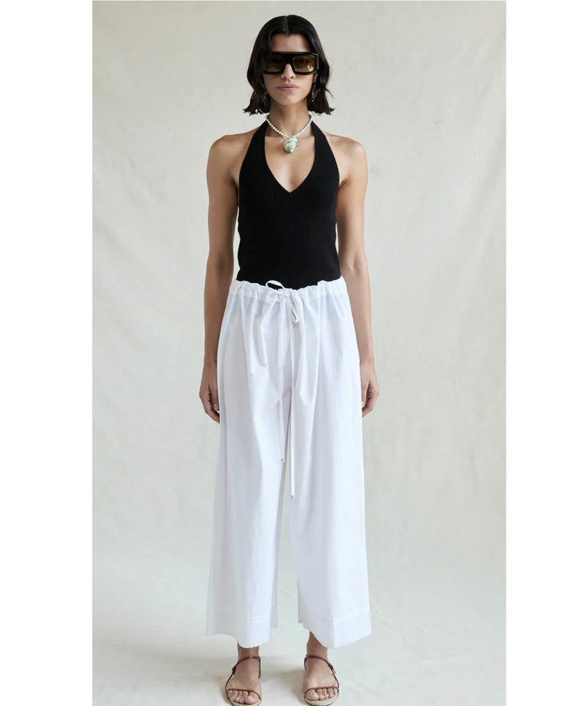 Ramona Poplin Pant | White