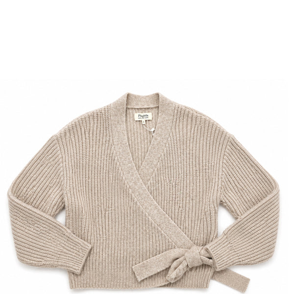 トップス Merci Wrap Knit Cardigan Knit Wrap Cardigan | Beige – Well Heeled