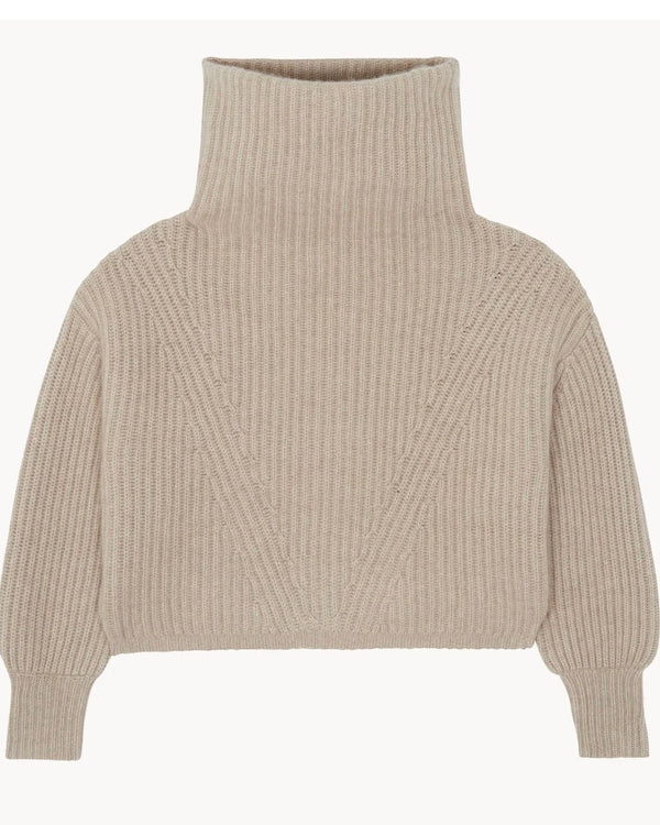 Yumi Cropped Sweater | Beige