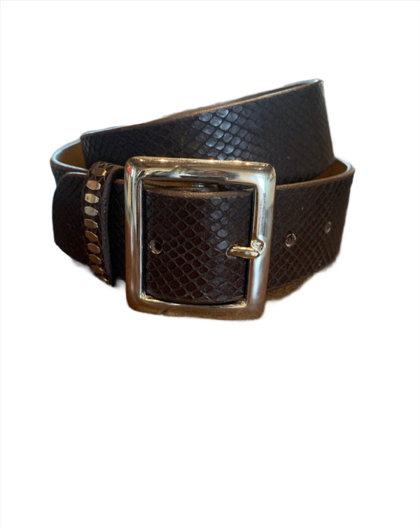 Zen 1.5" Plain Belt in Dark Brown