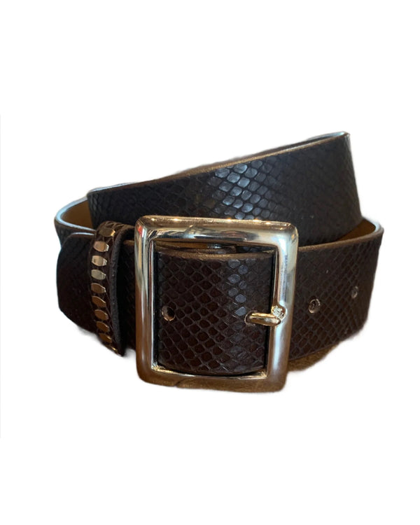 Zen 1.5" Plain Belt in Dark Brown