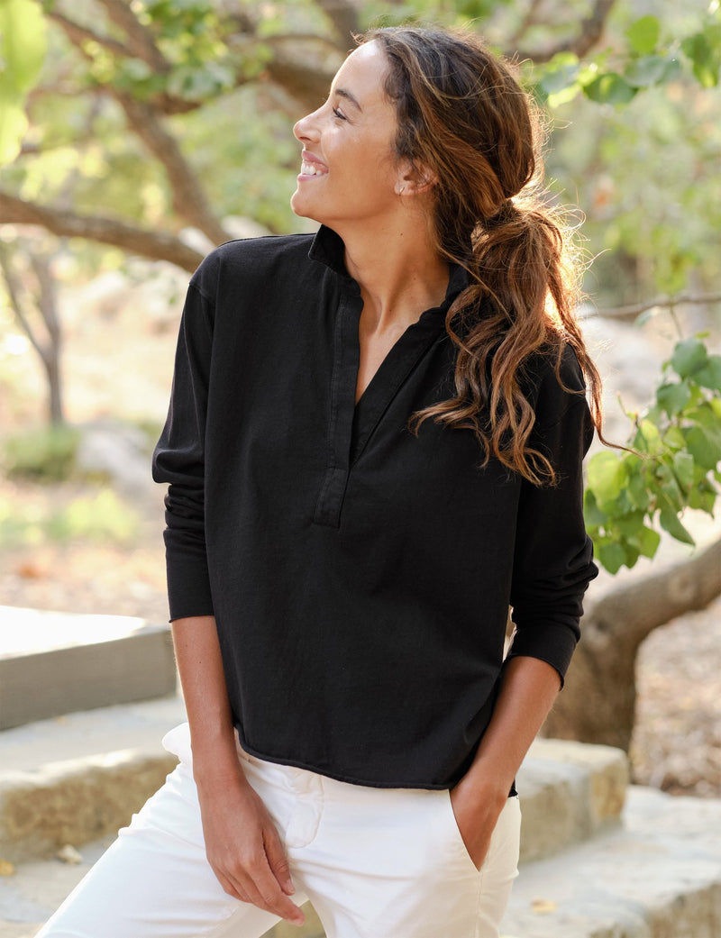 Patrick Popover Henley | Black