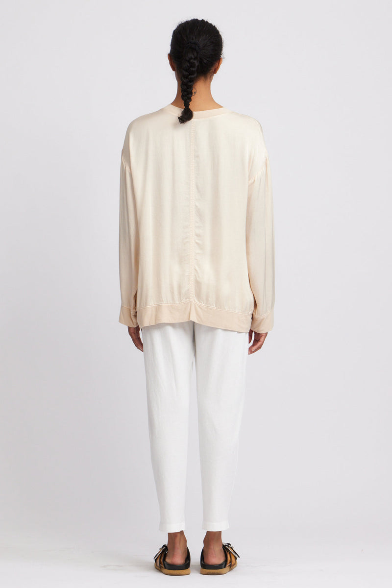 Shell Matte Satin Drop Shoulder Sweatshirt