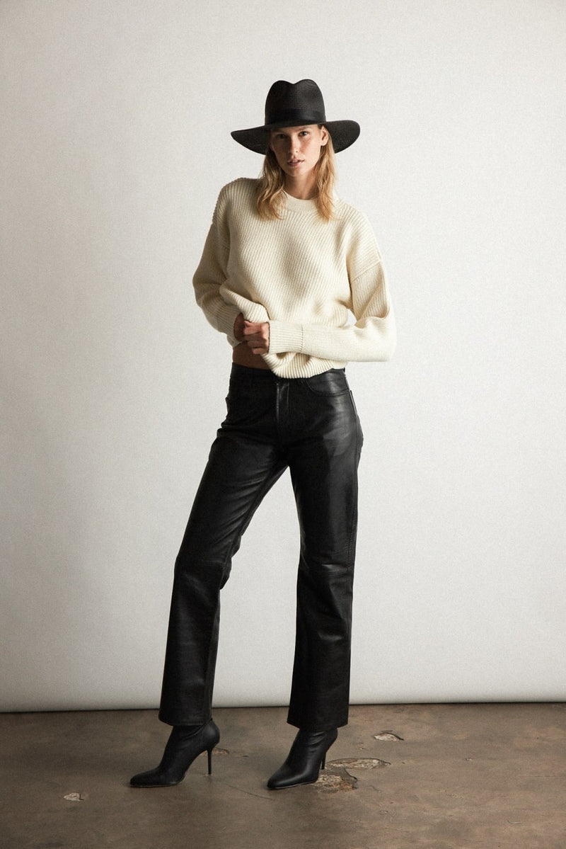 Simone Packable Hat | Black