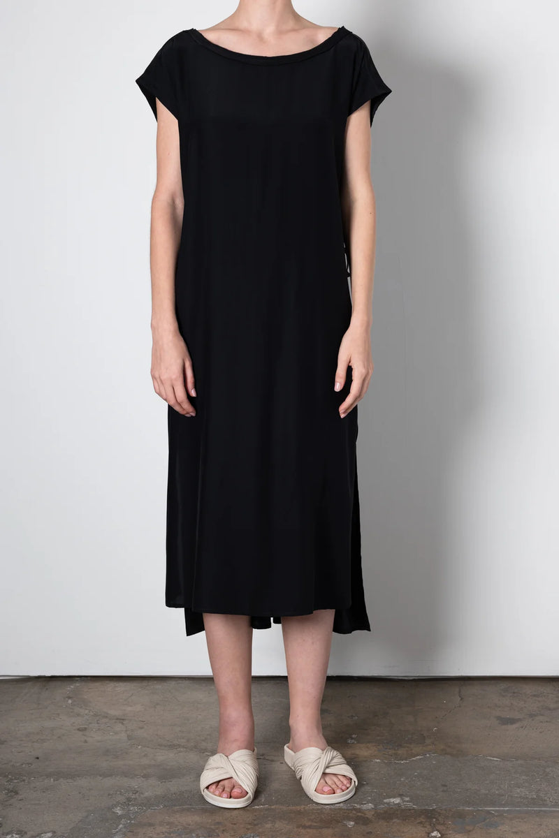 Black Uriela Silk Tee Dress