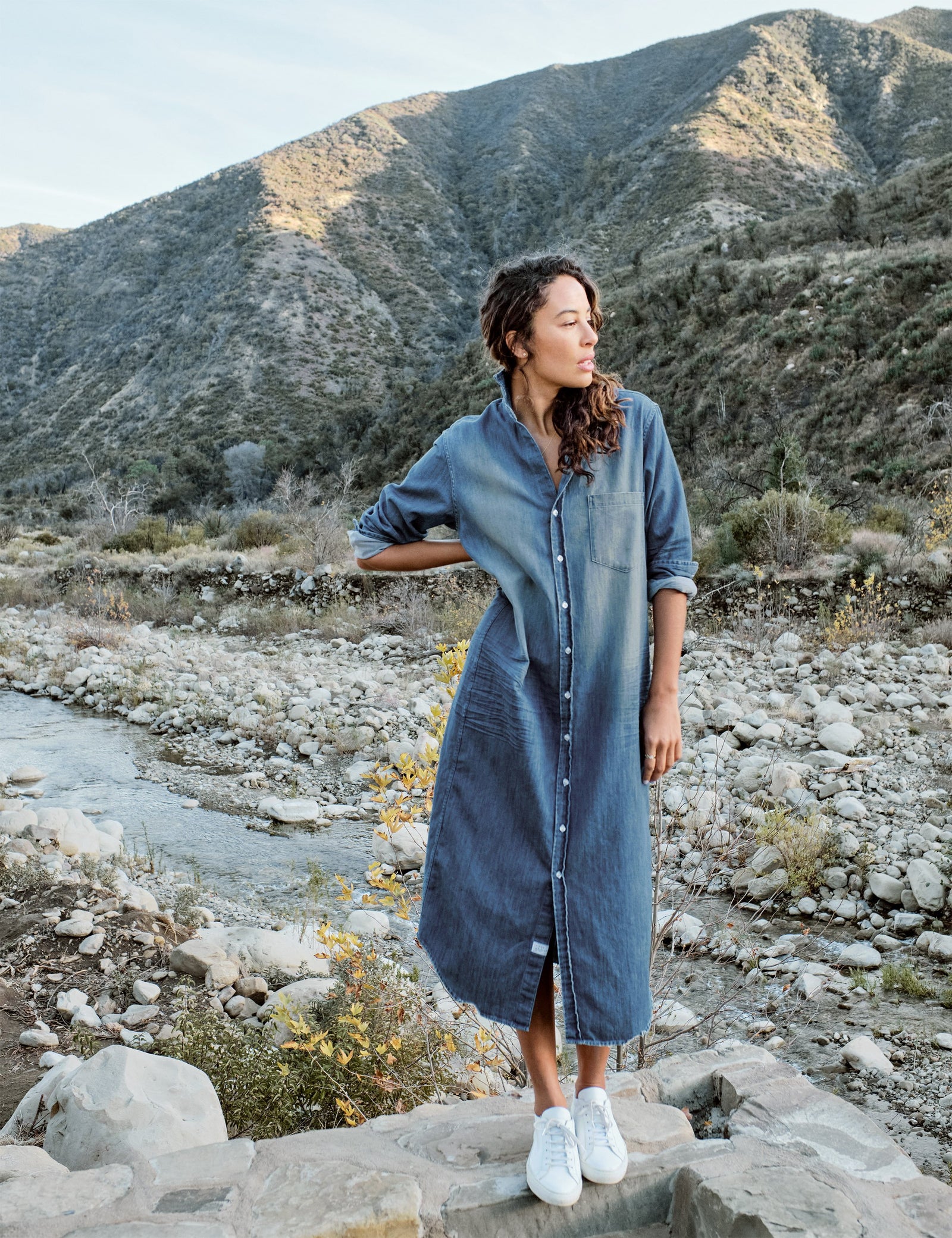 Denim jersey dress 2025