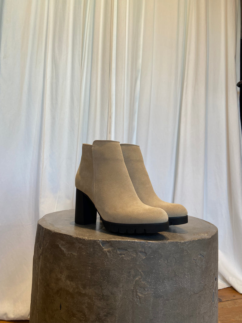 Maya Bootie | Sand Suede