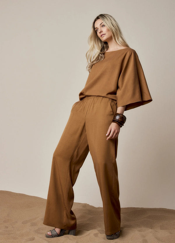 Essential Wide Sleeve Top | Wood