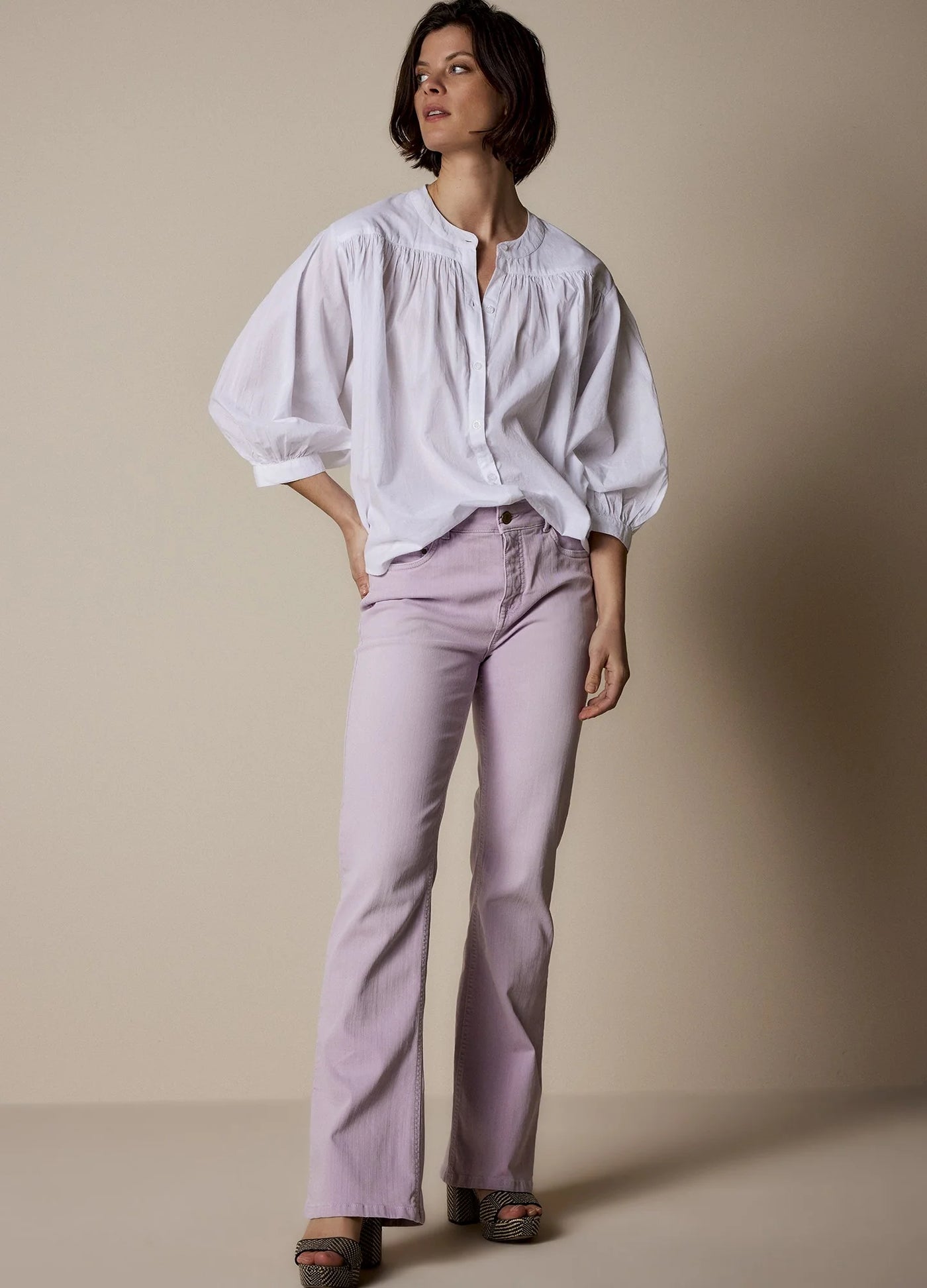 Cotton Voile Blouse | White – Well Heeled