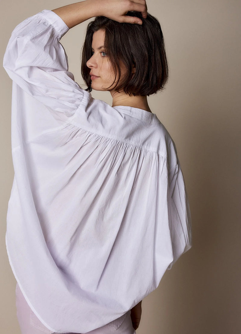 Cotton Voile Blouse | White