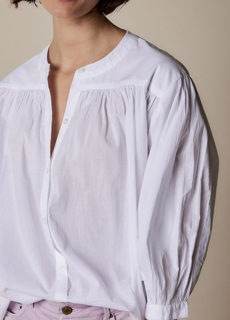 Cotton Voile Blouse | White – Well Heeled Cotton Voile Blouse | White – Well Heeled