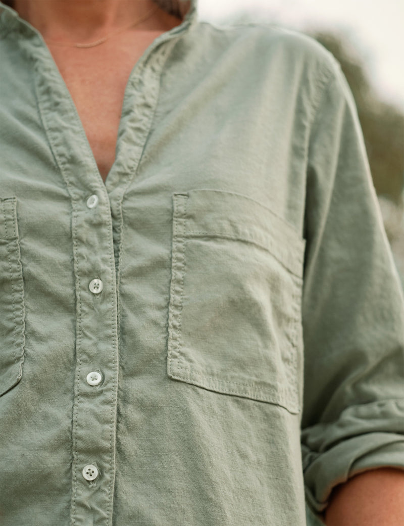 Ireland Linen Playsuit | Sage