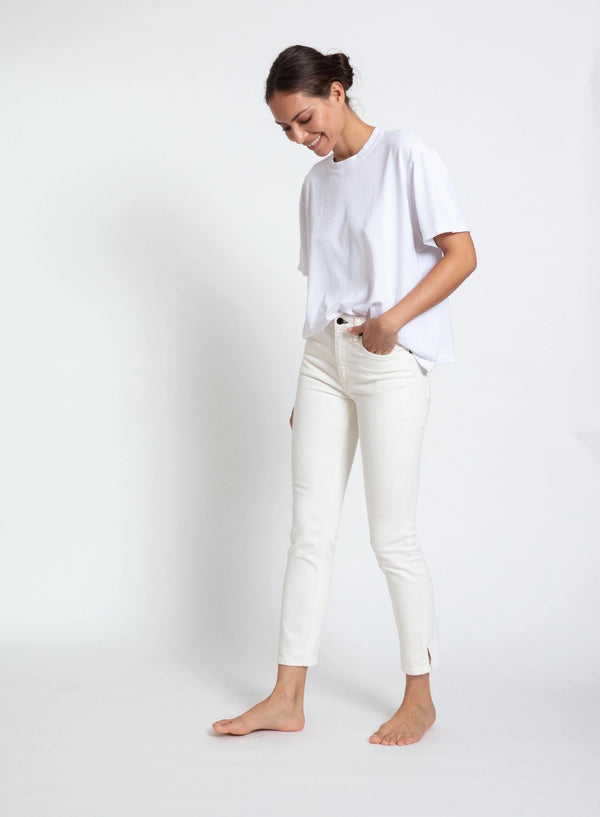 High Rise Straight Jean | Ivory