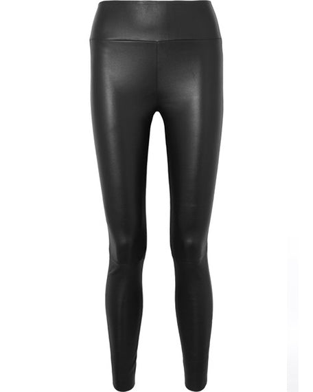 Leather Ankle Legging I Black