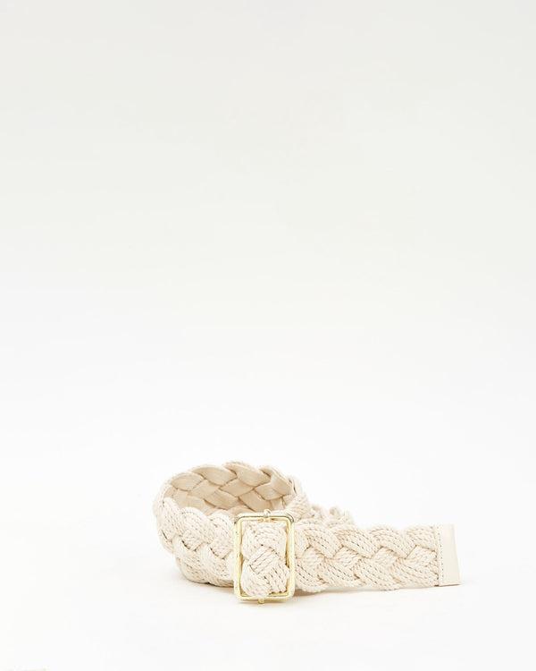 Braided Rope Belt | Cream