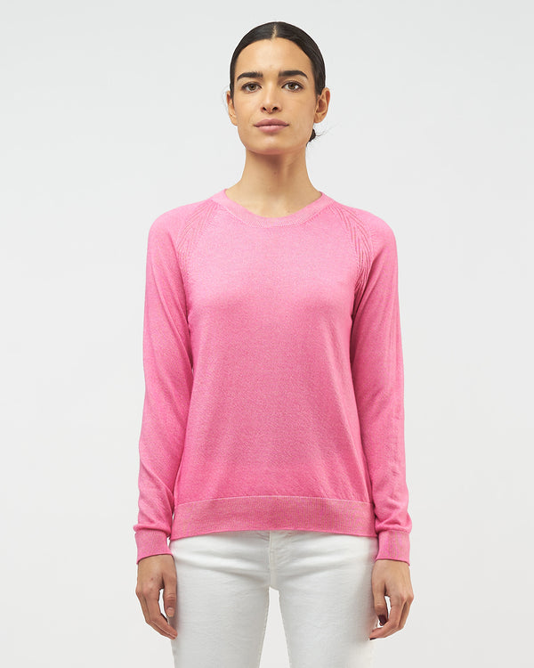 Tissue Cashmere Crewneck | Candy Pink