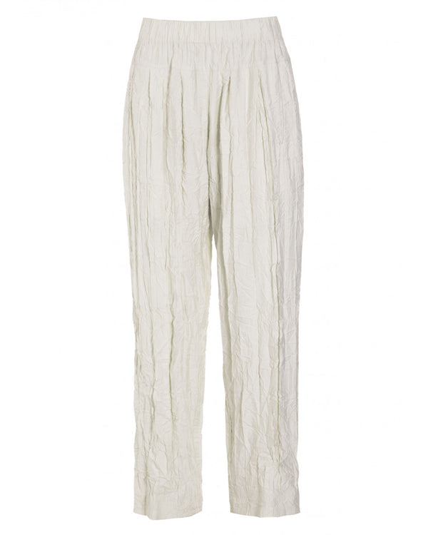 Crinkle Plisse Pant | Ivory