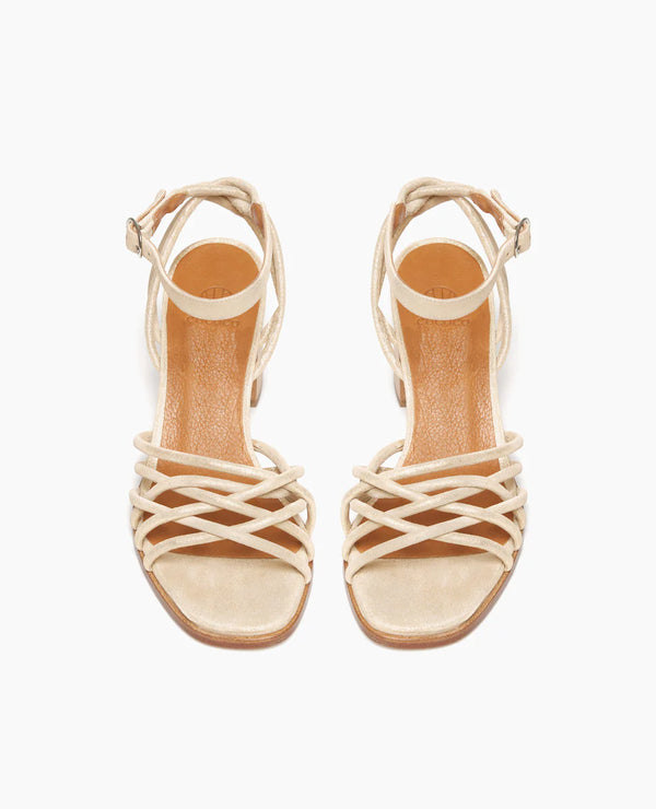 Babs Strappy Heel | Champagne