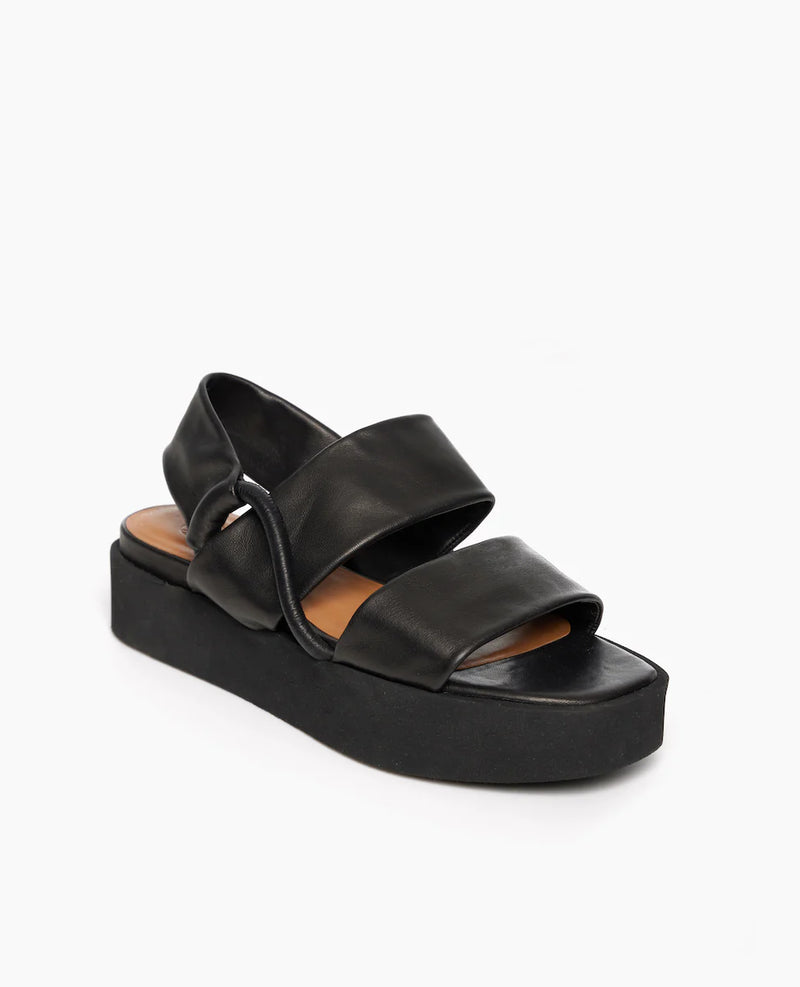 Imna Wedge Sandal | Black