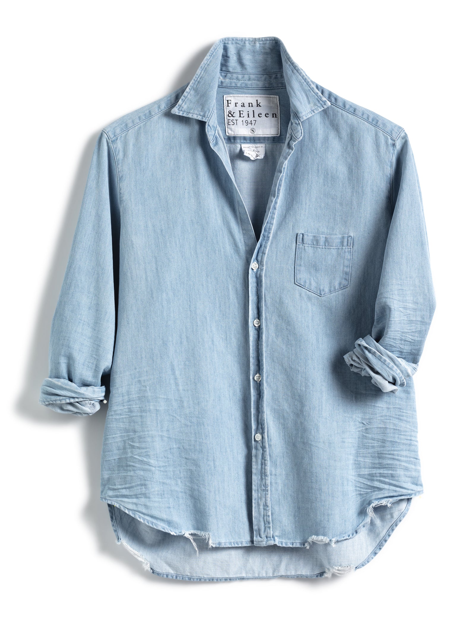 トップス blueblue Frank&Eileen 723766B6 Frank & Eileen Eileen Relaxed Button Up in Blue, Navy