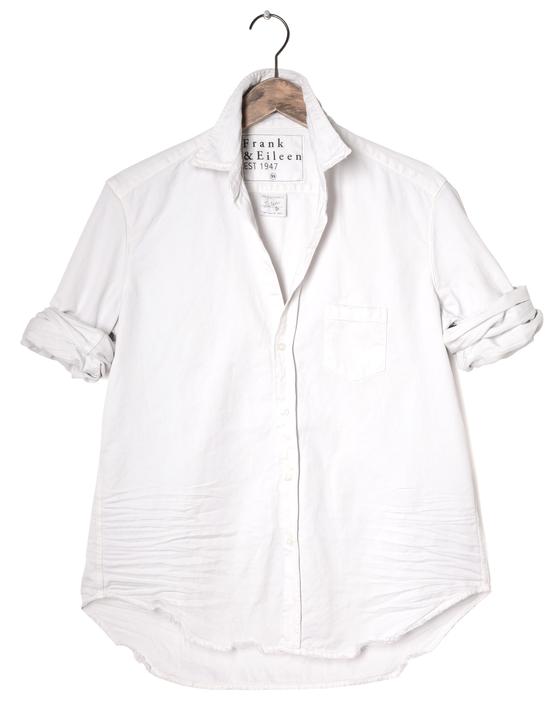 Eileen Famous Denim Button Down | White