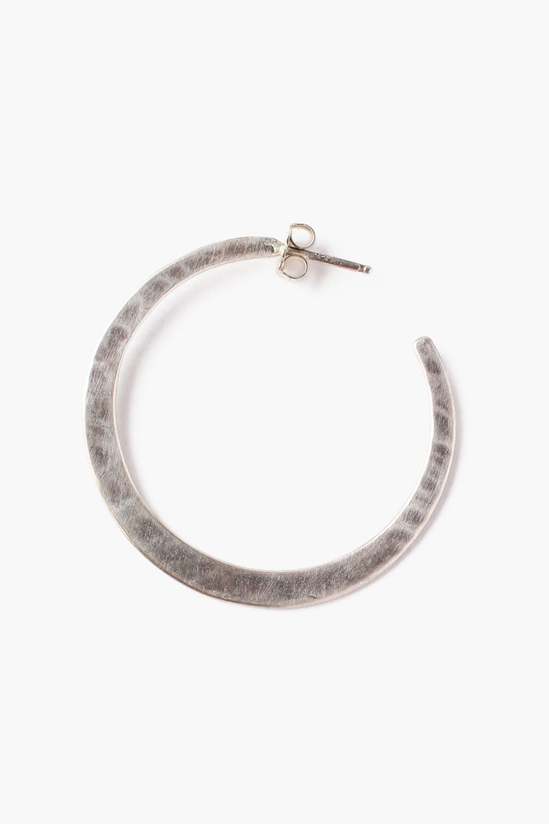 Hammered Hoops | Sterling Silver
