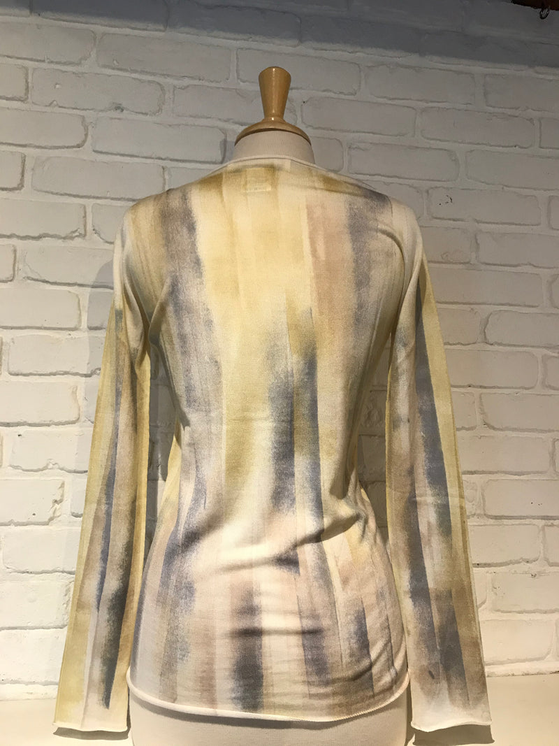 Crew Neck Feather Cashmere Top