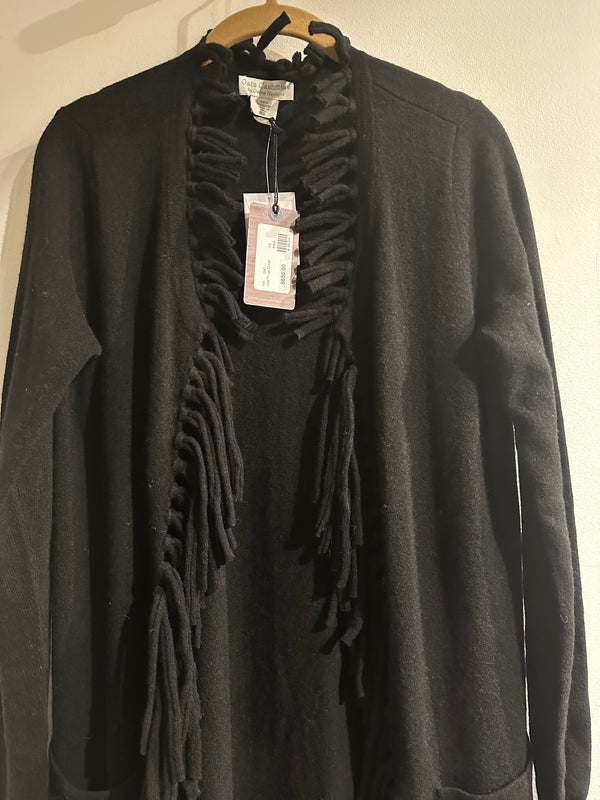 Vicki Fringe Duster | Black