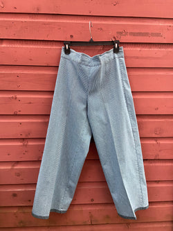 Alex Stripe Denim Crop Flare