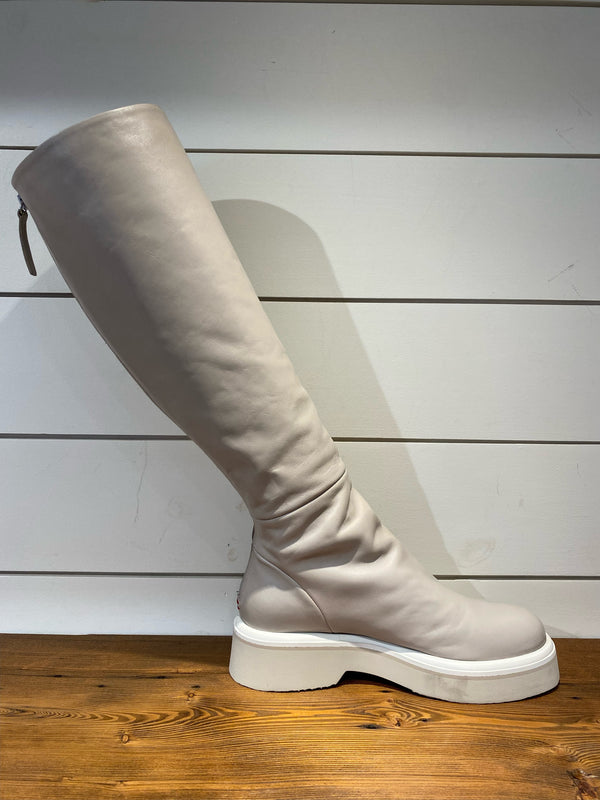 Sarah Tall Leather Boot | Oyster