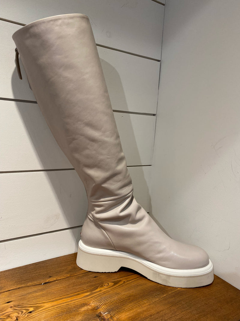 Sarah Tall Leather Boot | Oyster