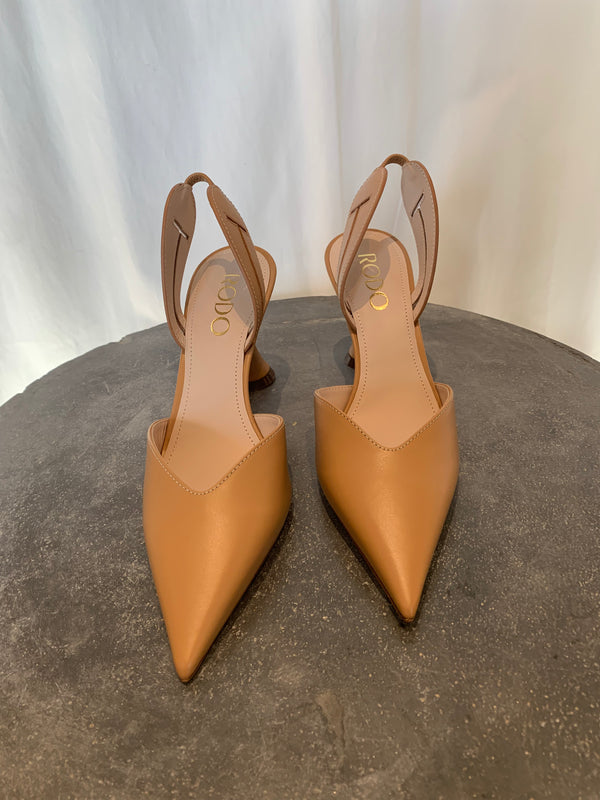 Gold Slingback | Sahara Tan